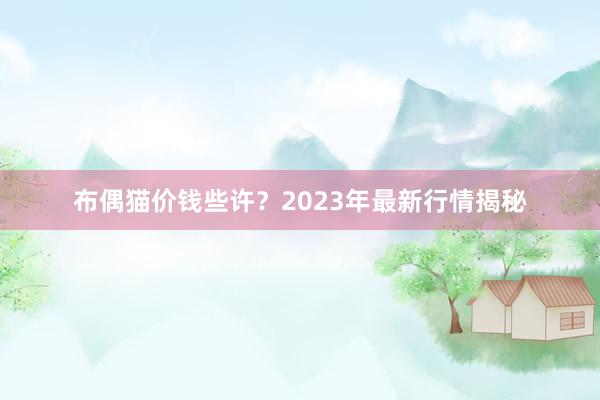布偶猫价钱些许？2023年最新行情揭秘